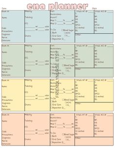 an image of a planner with the words'ena planner'written in different languages