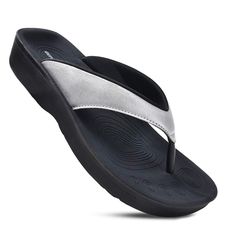 PRICES MAY VARY. ARCH SUPPORT: Featuring an orthotic design and APMA certification, these orthopedic sandals for women with arch support are ideal for those suffering from plantar fasciitis, offering unmatched comfort for extended daily wear. VERSATILE FOR ANY OCCASION: These slides for women are perfect for all settings—from beach essentials and casual outings to more dressy events. With dressy sandals available, you get both style and functionality. ULTIMATE COMFORT & CUSHIONING: Designed for Womens Walking Sandals, Orthotic Flip Flops, Comfortable Flip Flops, Orthopedic Sandals, Dressy Sandals, Patches Fashion, Womens Sandals Summer, Walking Sandals, Sandals For Women