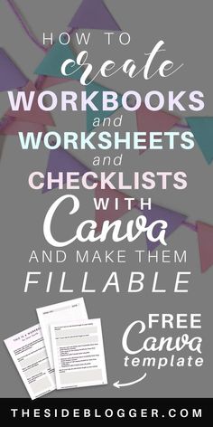 the ultimate guide to create worksheets and checklists with canva and make them fillable