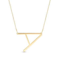 Sideways Uppercase Block Initial Necklace in 10K Gold Over Silver (1 Letter) | Zales Modern Gold Initials Name Necklace, Minimalist 14k Gold Monogram Initial Necklace, Minimalist Tan Jewelry With Initials, Modern Gold Name Necklace, Tan Initial Necklace For Everyday Wear, Modern Everyday Initials Name Necklace, Modern Yellow Gold Name Necklace For Everyday, Classic Personalized Tan Initial Necklace, Minimalist 14k Gold Initial Necklace With Custom Name