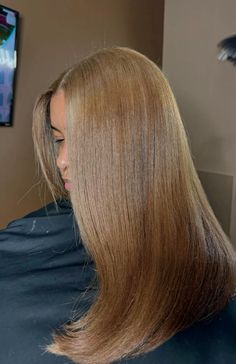 Honey Blonde Black Hair, Different Dyed Hair Styles, Light Brown Silk Press, Honey Brown Sew In Leave Out, Honey Blonde Silk Press Natural Hair, Honey Brown Highlights On Dark Hair Black Women, Brown Leave Out, Long Honey Brown Hair, Brown Bob Black Women