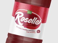 a bottle of soda with the word rosello on it