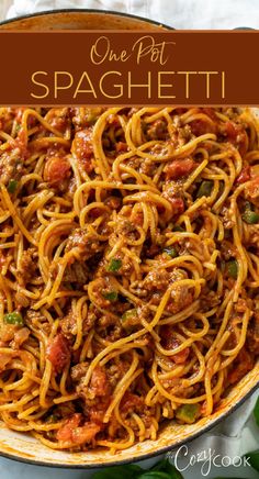 one pot spaghetti with meat sauce Spaghetti Like Recipes, Spaghetti With Hamburger Meat, Hearty Spaghetti Recipes, Easy Dinner Spaghetti, Easy Ground Beef Spaghetti Recipes, Red Spaghetti Recipes, New Spaghetti Ideas, Speggetti Recipes Ground Beef, Easy Speggetti Recipes