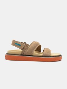 If you're looking for basic sandals with a touch of style, the ROAD CAMEL ones are designed with Nappa leather straps to be the must-have of the season. Their molded insole, elevated rubber sole in mustard, and slingback silhouette make them perfect for strolling through your favorite city, going to work, or a date with your friends. The contrasting embossed logo adds a pop of color. Pair them with your favorite dress or denim for a casual-chic look. Style: Slingback sandals with two straps. Sol Casual Brown Slingback Sandals With Rubber Sole, Suede Slingback Sandals With Rubber Sole, Casual Beige Sandals With Adjustable Straps, Casual Suede Sport Sandals With Cushioned Footbed, Casual Suede Slingback Sandals With Cushioned Footbed, Casual Beige Slingback Sandals With Removable Insole, Brown Casual Sport Sandals With Double Strap, Casual Brown Slingback Sandals With Leather Footbed, Casual Brown Sandals With Adjustable Strap