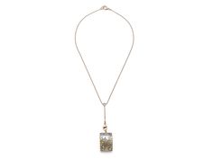 Featuring brown and yellow loose diamonds encased in a rectangular pendant, suspended from a lariat style bead chain, accented by a single bezel set old European cut diamond, in 18k gold with two lobster clasps. The retail price was $16,500. Blue Gemstone Necklace, Diamond Flower Pendant, Jewellery Marketing, Diamond Chain, Bead Chain, Sea Pearls, Diamond Flower, European Cut Diamonds, Blue Gemstones