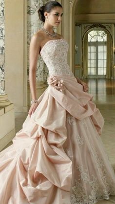 Pink Wedding Dress, Dream Wedding Ideas Dresses, Fantasy Gowns, Amazing Fashion, Pretty Prom Dresses, A Wedding Dress, Princess Aesthetic