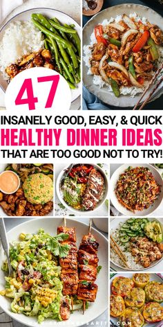 healthy dinner recipes Easy And Healthy Dinner Recipes, Quick Healthy Dinner Ideas, High Protein Recipes Dinner, Fast Healthy Dinner, Easy Fast Dinner Recipes, Healthy Eating Meal Plan, Best Healthy Dinner Recipes, Healthy Protein Meals, Healthy Dinner Ideas