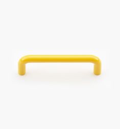 a yellow handle on a white background