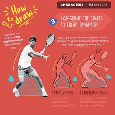 an info sheet describing how to draw tennis players