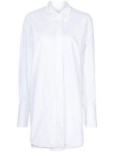 white cotton classic collar concealed front button fastening drop shoulder shirt sleeves curved hem Curved Hem Top, Curved Hem Shirt, Drop Shoulder Shirt, Cotton Shirt Dress, Dress Shirt Sleeves, White Shirt Dress, Mini Shirt Dress, Black Shirt Dress, Crop Shirt