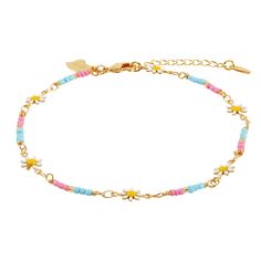 PRICES MAY VARY. Product Content: You will receive 1 piece of this daisy anklet for women, suitable for matching your various clothes. (Please note that this product is only suitable for people aged 13 and above. Due to the small size of the item, please stay away from aged 0-12.) Premium Materials: The daisy jewelry is made of premium copper and acrylic, which is very comfortable to wear, reliable and durable. Not easy to break or fade, you can wear it with confidence. Special Design: Our daisy anklet for women adopts a golden chain and white daisy flower design, which looks very harmonious and fashionable as a whole. Daisy flowers have a beautiful meaning, symbolizing happiness and purity. Product Size: The length of this daisy anklet for women is about 27cm/10.63in. Please note that ple Preppy Anklets, Daisy Anklet, Anklets Indian, Anklet For Women, Beautiful Meaning, Daisy Jewelry, Daisy Bracelet, Presents For Women, Golden Chain