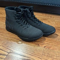 Excellent Condition, No Box. Sporty Black Boots With Textured Sole, Black Sporty Slip-resistant Boots, No Bull Trainers Women, No Bull Shoes, Black High Tops, High Top, Womens Shoes Sneakers, High Tops, Shoes Sneakers