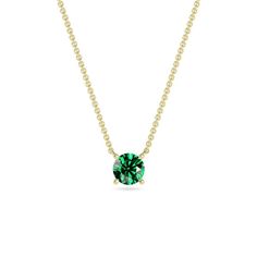 Finest Material :- Round shape Emerald Pendant Necklace for women is charmingly crafted in 10 karat Yellow Gold. The rich shades of Emerald gemstone measures about 8 x 8 mm. This Neck piece measures about 16 inches in length with 2 inch extender chain with lobster closure. With their lush design, these necklace add a feminine accent to any style. Pair them with your casual or formal attire. Classic Diamond Cut Necklace For May Birthstone, Classic Emerald Necklace As Birthstone In Yellow Gold, Elegant Green Necklace With Prong Setting, Classic Yellow Gold Emerald Necklace Birthstone, Classic Yellow Gold Emerald Necklace With Birthstone, Classic Yellow Gold Emerald Birthstone Necklace, Formal Diamond Cut Necklace For May Birthstone, Classic Pendant Necklace For May Birthstone, Formal Green Necklace With Round Cut