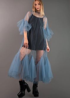 Avant Garde Tulle Overlay - Kate Hewko The Avant Garde, Avant Garde Dresses, Creative Textiles, Fashion Revolution, Overlay Dress, Sheer Dress, Tee Dress, Mesh Dress, Tulle Dress