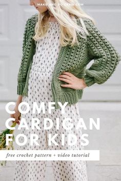 Looking for an easy and stylish project to crochet this fall? Check out this free hexagon cardigan pattern from Make and Do Crew. Perfect for beginners, this baby and kids sweater features a hexagon motif design and a trendy oversized fit. With a step-by-step video tutorial to guide you, making this cardigan is a breeze. Get creative with color ideas that your children will love. Perfect for back to school outfits. Visit our blog and don't miss out on more free cardigan patterns!