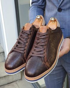 Rosario Brown Lace Up Sneakers – BOJO Leather Fashion Men, Dress Sneakers, Timeless Shoes, Suede Chukka Boots, Suede Chukkas, Brogue Boots, Monk Strap Shoes, Mid Top Sneakers, Brown Leather Shoes