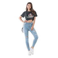 FREE SHIPPING High Waisted Skinny Jeans Female Elastic Denim Plus Size Boyfriend Jeans JKP3661 Casual Denim Blue High Waist Jeggings, Casual High Waist Denim Jeggings, Casual Ripped Straight Leg Jeggings, Casual Non-stretch High Rise Jeggings, Casual Straight Leg Ripped Jeggings, Casual High Rise Ripped Pants, Casual Ripped Fitted Jeggings, Casual Stretch Ripped Pants, High Waist Casual Jeggings For Spring