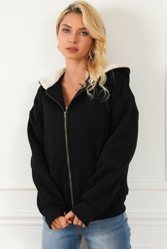 This chic jacket is perfect for sports or daily outfit Thumbhole sleeves and a Sherpa hood with a drawstring for the added warm The zip-up design makes it easy to put on and take off Style with jeans, leggings, or skinny pants for a finishing outlook Size Chart (CM) Sizes Bust Shoulder Sleeve_Length Length Hem_Width Relax Relax Relax Relax Relax S 116 64 47.5 66 86 M 122 67 48 68 92 L 128 70 48.5 70 98 XL 136 74 48.5 72 106 Elasticity Low Size Chart (INCH) Sizes Bust Shoulder Sleeve_Length Lengt Chic Jacket, Jeans Leggings, Zip Up Jacket, Thumb Holes, Daily Outfits, Shoulder Sleeve, Zip Up, Put On, Zip Ups