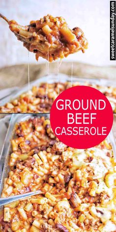 this beef pasta bake is so good and it's ready to be eaten