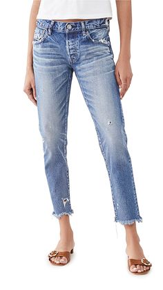 MOUSSY VINTAGE MV Keller Tapered Blue Jeans | SHOPBOP Painted Jeans, Japanese Denim, Japan Fashion, Vintage Love, Vintage Jeans, Vintage Denim, Stretch Denim, Low Rise, Blue Jeans