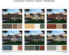 the exterior paint color palettes for this house