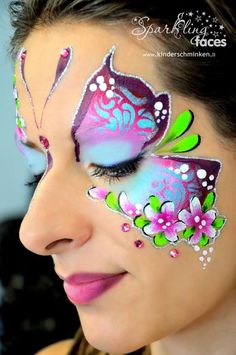 Svetlana Keller butterfly Face Painting Flowers, Face Painting Stencils