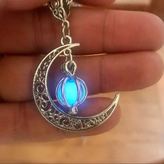 Boho Pendant Necklace, Dim Light, Anchor Chain, Heart Keychain, Crescent Moon Necklace, Boho Pendant, Moon Glow, Moon Pendant, Moon Necklace