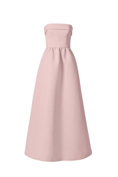 Classic meets casual-cool in this faille style, which features a fitted foldover strapless bodice and wide dirndl skirt with side pockets—a perfect pick for any type of wedding. Shown in Platinum. Amsale Bridesmaid, Amsale Dress, Dirndl Skirt, Looks Party, Little White Dresses, Kochi, Modest Dresses, Dance Dresses, Classy Outfits