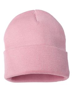 Colorblocked 12" Cuffed Beanie - PINK - ONE SIZE | Sportsman 12" Solid Cuffed Beanie Hat in Pink | Acrylic Build Closet, Bd Gifts, Friends Makeup, Barbie Fits, Pink Ios, Trainers Girls, Secret Valentine, Pink Hats, Pink Beanie