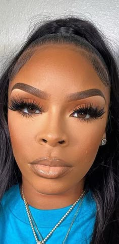 Birthday Makeup Looks Natural, Nude Glam Makeup Black Women, Brown Makeup Looks Black Women, Makeup On Black Women, Nude Glam Makeup, Exotic Makeup Looks, Chocolate Makeup Looks Black Women, Natural Makeup Looks For Black Women