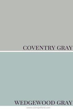 two different shades of gray and blue with the words'country gray'on them