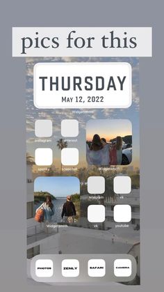 a flyer for a trip with photos and captions on the front page, which includes text that reads pics for this thursday may 12, 2021