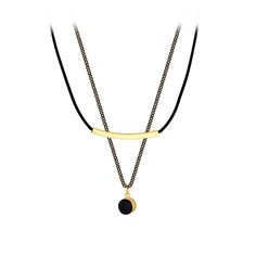 Trendy Black Leather Choker Layering Necklace Elegant Adjustable Double Strand Necklaces, Elegant Double Strand Adjustable Necklaces, Elegant Double Strand Adjustable Necklace, Elegant Adjustable Double Strand Necklace, Elegant Layered Pendant Necklace For Parties, Minimalist Double Chain Layered Necklace For Parties, Minimalist Adjustable Layered Clavicle Necklace, Adjustable Minimalist Multi-strand Layered Necklace, Chic Double Strand Layered Necklace For Party