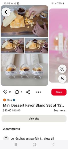 the app shows how to make mini desserts and other treats for someone's special occasion