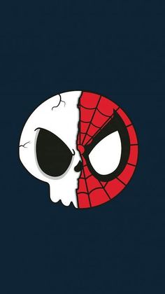 a skull with a spider - man mask on it's face is seen in this image