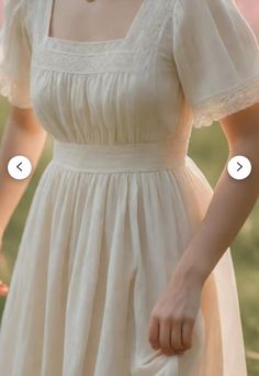 Vintage White Dress Aesthetic, High Fashion Dresses, Fashion Design Patterns, Simple Retro, Cute Dress Outfits, Fancy Dresses Long, White Cotton Dress