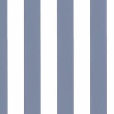 a blue and white striped wallpaper with vertical stripes