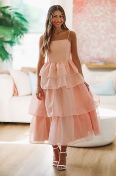 HAZEL & OLIVE Make Me Blush Midi Dress - Blush Pink Blush Midi Dress, Make Me Blush, Boutique Dresses, Graduation Dress, Dresses Online, Cute Dresses, Blush Pink, Red Dress, Casual Dress