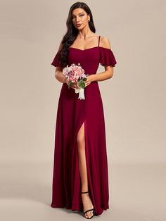 Burgundy Bridesmaid Gowns #style_ES00237BD Shades Of Burgundy Bridesmaid Dresses, Black Tie Party, Burgundy Bridesmaid, Revolve Dresses, Ever Pretty, Shades Of Burgundy, Burgundy Bridesmaid Dresses, Floor Length Dresses, Bridesmaid Gown