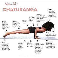 a woman doing a yoga pose with the words how to do chakrangaa