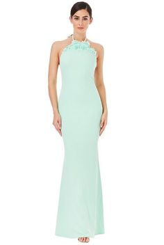 Fitted Halter Neck Evening Dress For Spring, Halter Neck Bodycon Dress For Prom, Summer Evening High Neck Bodycon Dress, Glamorous High Neck Mini Dress For Formal Occasions, Solid Fitted Evening Dress For Prom, Fitted Solid Color Evening Dress For Prom, Fitted Solid Color Prom Evening Dress, High Neck Fitted Mini Dress For Evening, Fitted High Neck Mini Dress For Evening