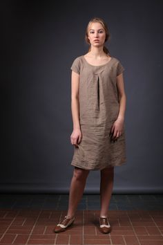 Linen dress. Loose summer linen dress / linen tunic dress / Linen A-line Shift Dress, Linen Shift A-line Dress, Linen Shift Dress With A-line Shape, Shift A-line Linen Dress, Casual Flax Short Sleeve Dress, Fitted Linen Tunic For Summer, Relaxed Fit Linen Dress In Flax Color, Relaxed Fit Linen A-line Dress, Relaxed Fit Linen Tunic Dress