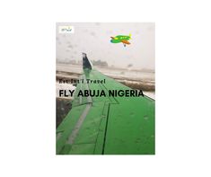 an airplane is flying in the sky with rain drops on it and text that reads, i don't travel fly abua ngeria