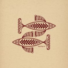 two fish are depicted on a piece of paper with the word pimphy written below them