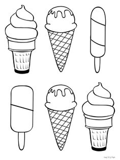 ice cream coloring pages for kids