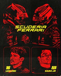 an advertisement for the motorcycle racing team scuderia ferrari