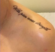 the back of a woman's shoulder with an inscription on it that says, we are