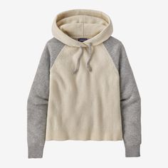 Warm, comfortable and durable, this daily-wear hooded sweater can be worn alone or as a toasty layer and is made with a blend of recycled wool and recycled nylon. Repair Clothes, Wool Clothing, Outdoor Pants, Knit Sleeve, Outdoor Jacket, Pullover Sweater Women, Clothing Care, Sweater Making, Patagonia Womens