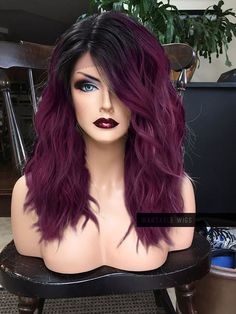 Pelo Color Borgoña, Ombre Burgundy, Magenta Hair, Plum Hair, Red Wig, Hair Color Burgundy, Gorgeous Hair Color, Coloured Hair, Color Board