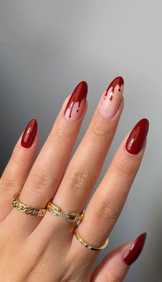 Ongles Halloween, Red Nail, Halloween Nail Designs, Halloween Nail, Pretty Acrylic Nails